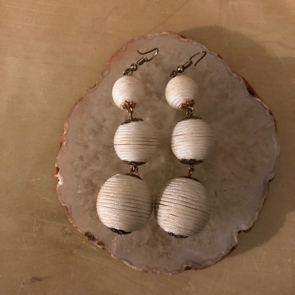White earrings